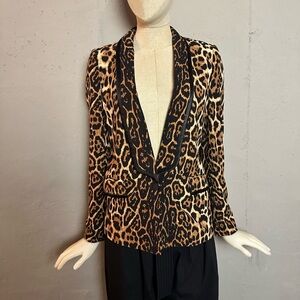 Juicy Couture Blazer Size Xs Animal Print